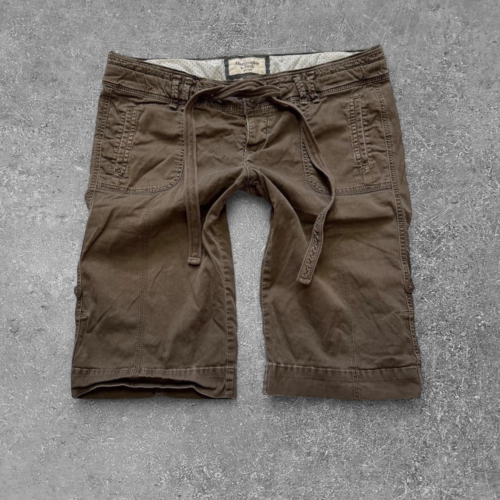 Abercrombie & Fitch Brown Cargo Shorts Y2K Low Rise Utility Size 2